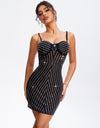 Rhinestone Sweetheart Neck Cami Dress