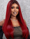 13*2" Lace Front Wigs Synthetic Straight 26" 150% Density