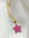 Flower Pendant Stainless Steel Necklace