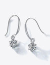 2 Carat Moissanite 6-Prong Drop Earrings