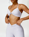 Twisted Halter Neck Active Bra