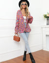 Button Up Dropped Shoulder Cardigan