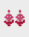 Flower Shape Rhinestone Alloy Dangle Earrings