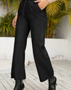 Drawstring Wide Leg Long Pants