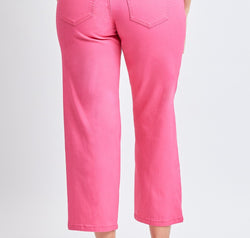 YMI Jeanswear Full Size Mid-Rise Hyperstretch Cropped Straight Pants