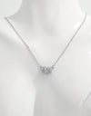 925 Sterling Silver Zircon Butterfly Pendant Necklace