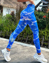 Tie-dye Slim Fit High Waistband Long Active Pants