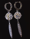 10 Carat Moissanite 925 Sterling Silver Earrings