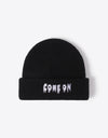 COME ON Embroidered Cuff Knit Beanie