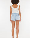 Kancan Distressed Button Fly Denim Shorts