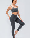 Breathable Wide Waistband Active Leggings with Pockets