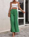 High Waist Slit Wide Leg Pants