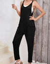 Pocketed Scoop Neck Spaghetti Strap Overalls