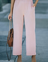 Paperbag Wide Leg Pants with Pockets