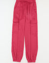 Long Tie Waist Pocketed Pants