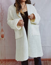 Open Front Long Sleeve Cardigan with Pockets