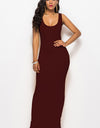 Scoop Neck Wide Strap Maxi Dress