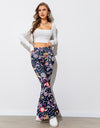 Floral High Waist Flare Leg Pants