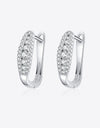 Moissanite Rhodium-Plated Earrings