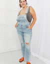 Judy Blue Melina Full Size Distressed Straight Leg Overalls