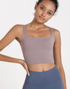 Crisscross Open Back Cropped Sports Cami