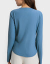 Round Neck Long Sleeve Sport Top