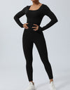 Twisted Backless Long Sleeve Jumpsuit