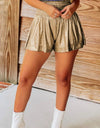 Smocked High Waist Shorts