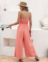 Openwork Spaghetti Strap Wide Leg Jumpsuit