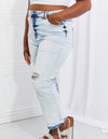 RISEN Full Size Camille Acid Wash Crop Straight Jeans