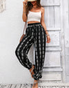 Tied Printed High Waist Pants