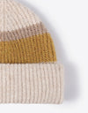 Tricolor Cuffed Knit Beanie