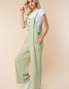 White Birch Texture Sleeveless Wide Leg Jumpsuit