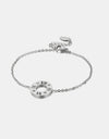 Stainless Steel Pierced Rhinestone Bracelet