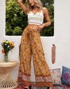 Bohemian Wide Leg Belted Pants