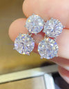 10 Carat Moissanite 925 Sterling Silver Earrings