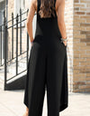 Lovelet Pocketed Scoop Neck Wide Leg Jumpsuit