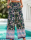 Printed High Waist Wide Leg Pants