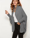 Open Front Batwing Sleeve Cardigan