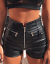 Full Size Zip-Up Shorts with Pocket