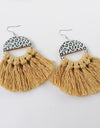 Tassel Detail Leopard Drop Earrings