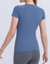 Round Neck Short Sleeve Active Top