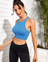 Cropped Round Neck Sports Tank Top