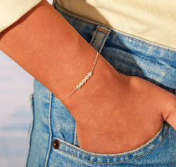 Daisy Shape Spring Ring Closure Bracelet