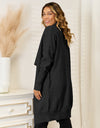 Long Sleeve Open Front Longline Cardigan