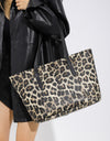 3-Piece Leopard PU Leather Bag Set