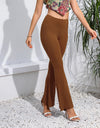 Exposed Seam High Waist Bootcut Pants