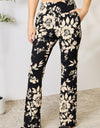 Heimish Full Size High Waist Floral Flare Pants