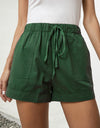 Drawstring Elastic Waist Pocket Shorts