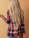 Plaid Open Front Cardigan